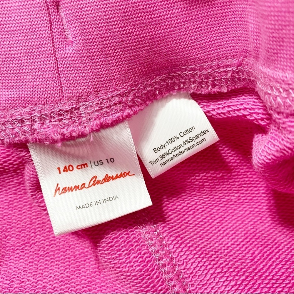 Hanna Andersson Pink Classic Sweatpants Joggers 10 Girl - Picture 7 of 8